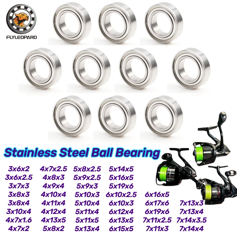 Fly Reel - 10 roulements en acier inoxydable SMR85ZZ