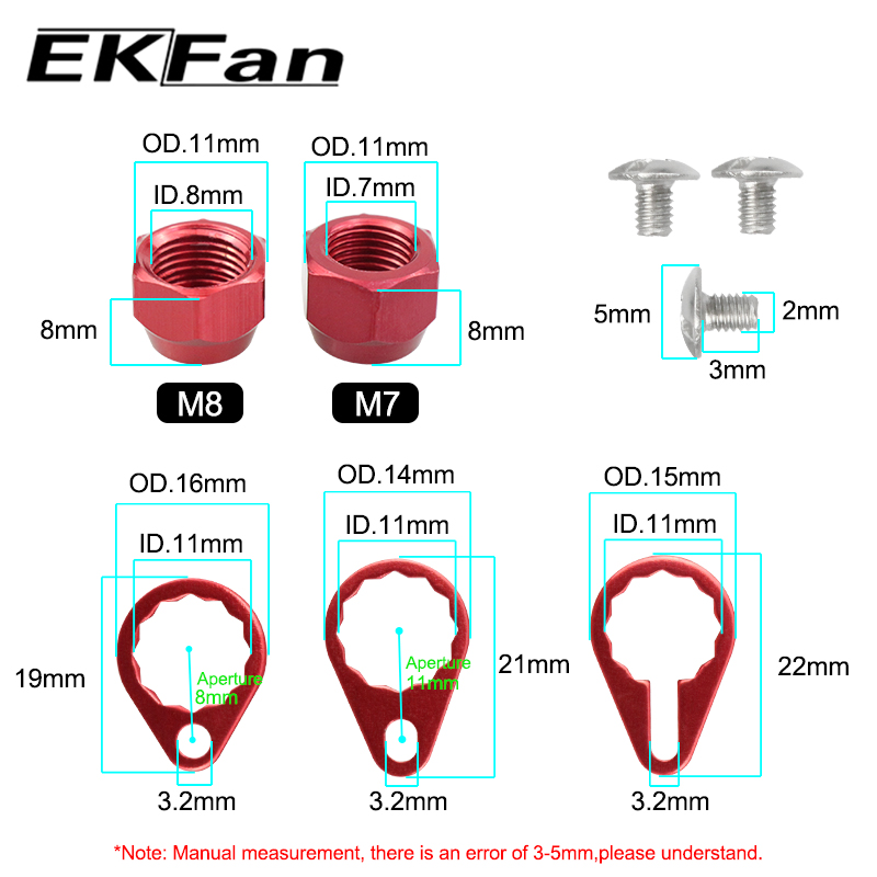 EKFan M7 M8 écrous en alliage  - Reel Drag Knob avis et prix